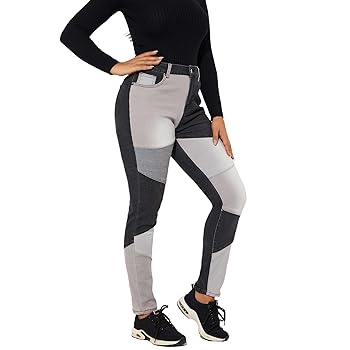 THUNDER STAR Patchwork Jeans,Stretch High Waisted Skinny